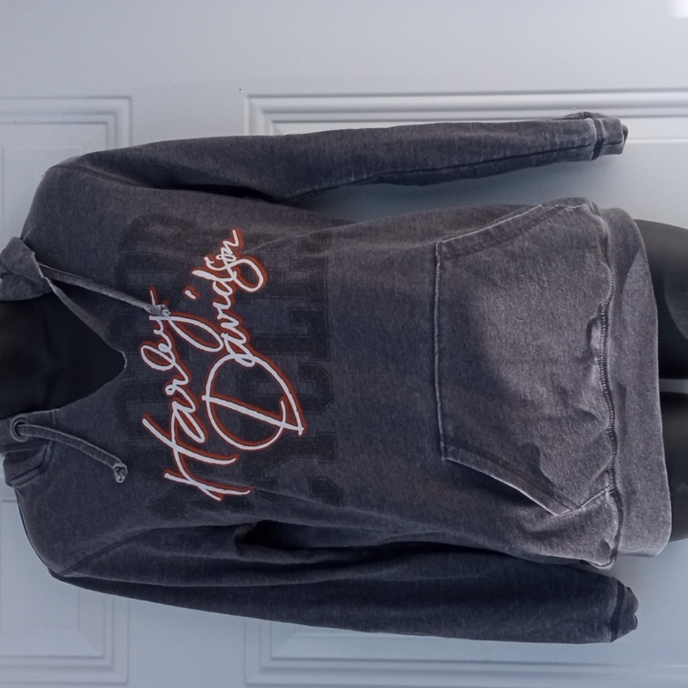 {$15 BUNDLED} HARLEY-DAVIDSON Gray Red White Lightweight Hoodie